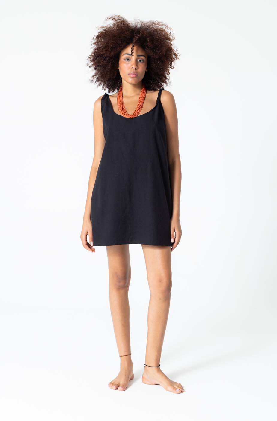 askılı tunik bluz siyah