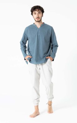 poplin organik boyalı jogger pantolon taş